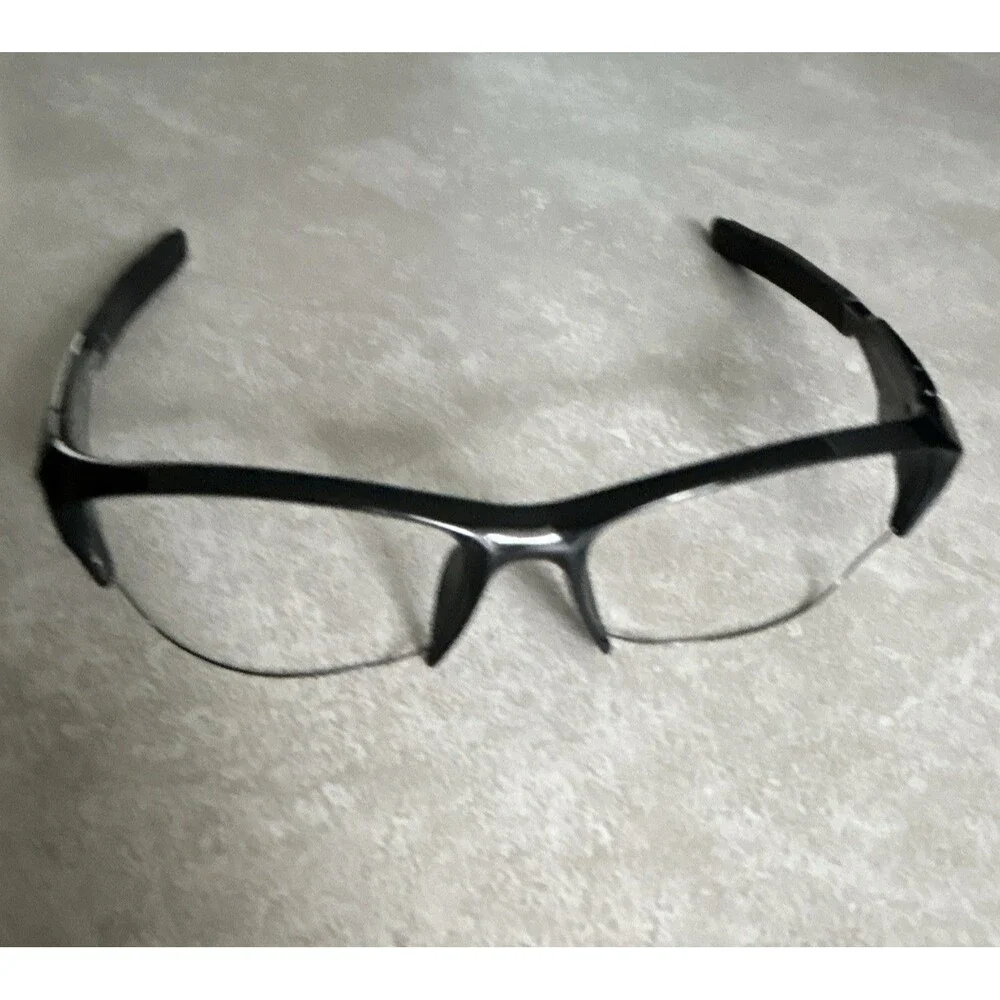 Denali Summit Black Half Rim Rectangular Eyeglass Frames w/case 56-18-135